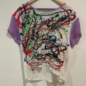 Colorful Paint Splattered Top